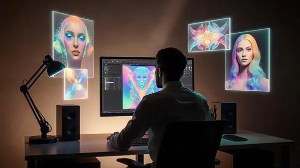 Creator using local AI tools to generate art and images on their personal computer