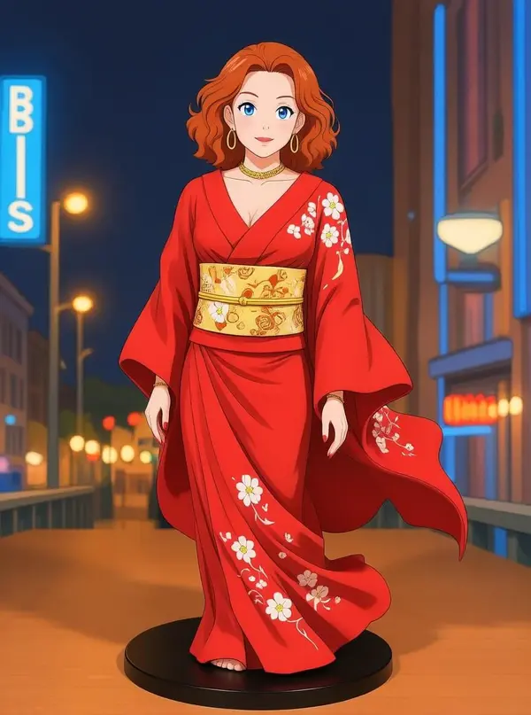 Output: same character rendered as a Japanese PVC scale figure