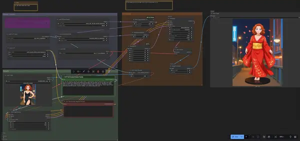ComfyUI workspace showing the ChronoEdit workflow loaded with all nodes connected and model files selected
