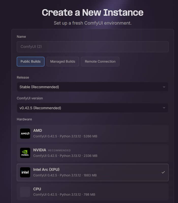 ComfyUI startup log showing the AMD arch and ROCm version lines
