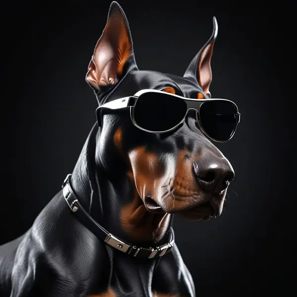 Doberman prompt on Juggernaut checkpoint — realistic 3D style output in ComfyUI