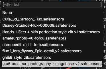 ComfyUI models/loras folder showing .safetensors files correctly placed inside