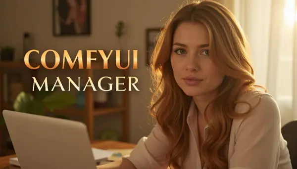 ComfyUI Manager installed and visible in the ComfyUI interface