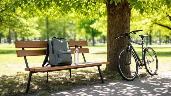 FLUX.2 ComfyUI world knowledge output — photorealistic park scene with physically correct shadows, object placement, and natural spatial relationships