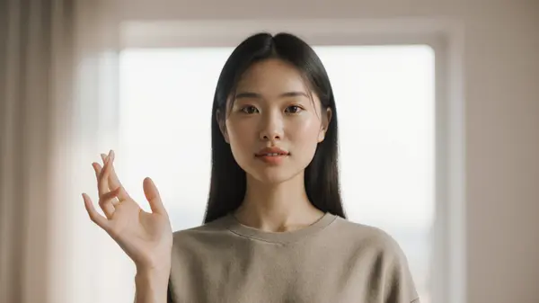 LTX-2 I2V source image — young woman facing camera for lifestyle talking-head video