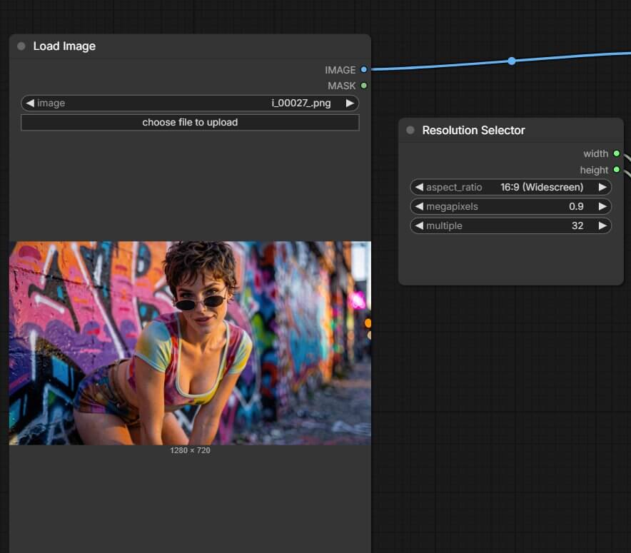 LoadImage connected through ImageScaleToTotalPixels into the MiniMax H3 node