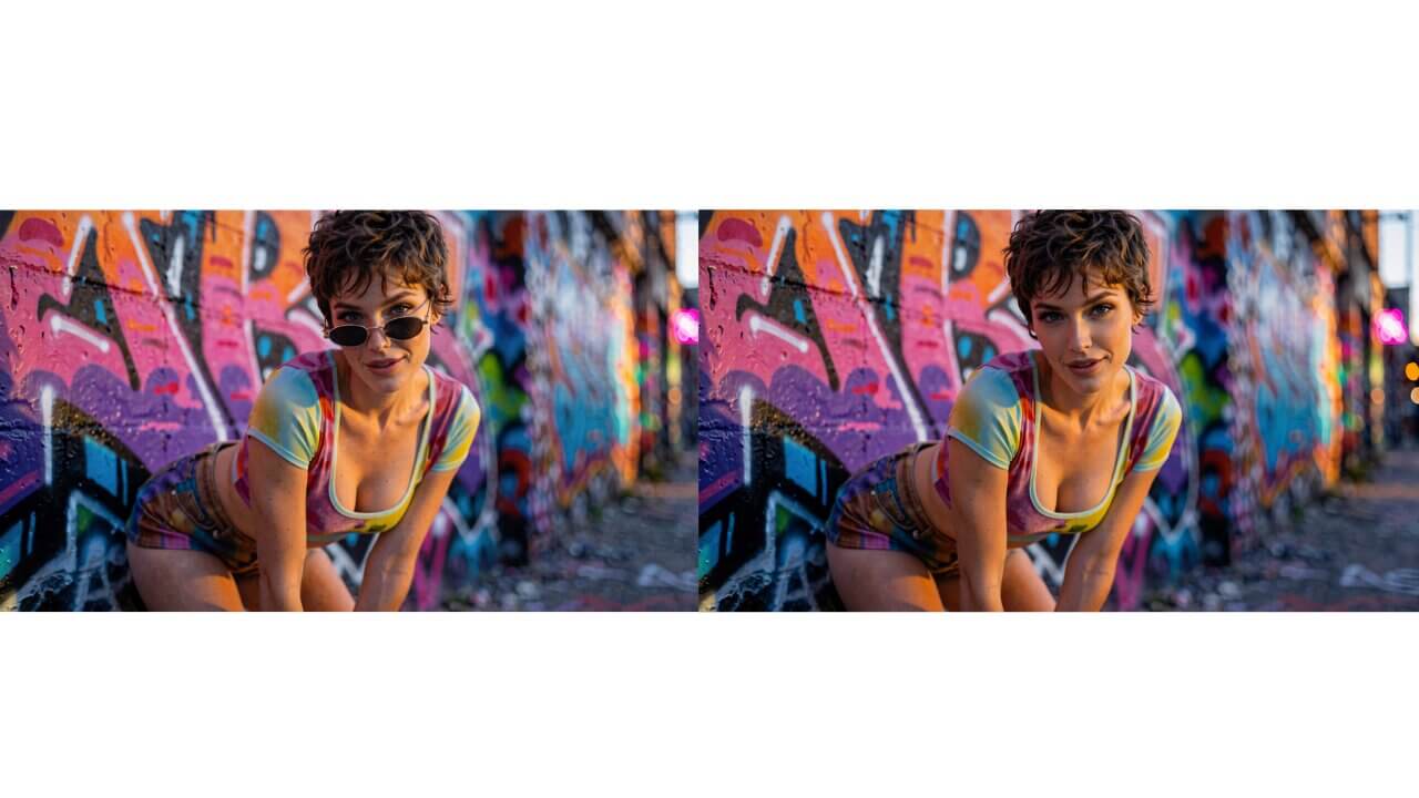 Before and after comparison of a Qwen Image 2.1 object removal edit in ComfyUI