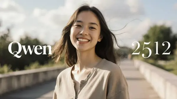 Qwen Image 2512 example output in ComfyUI — ultra-realistic AI-generated portrait with natural lighting