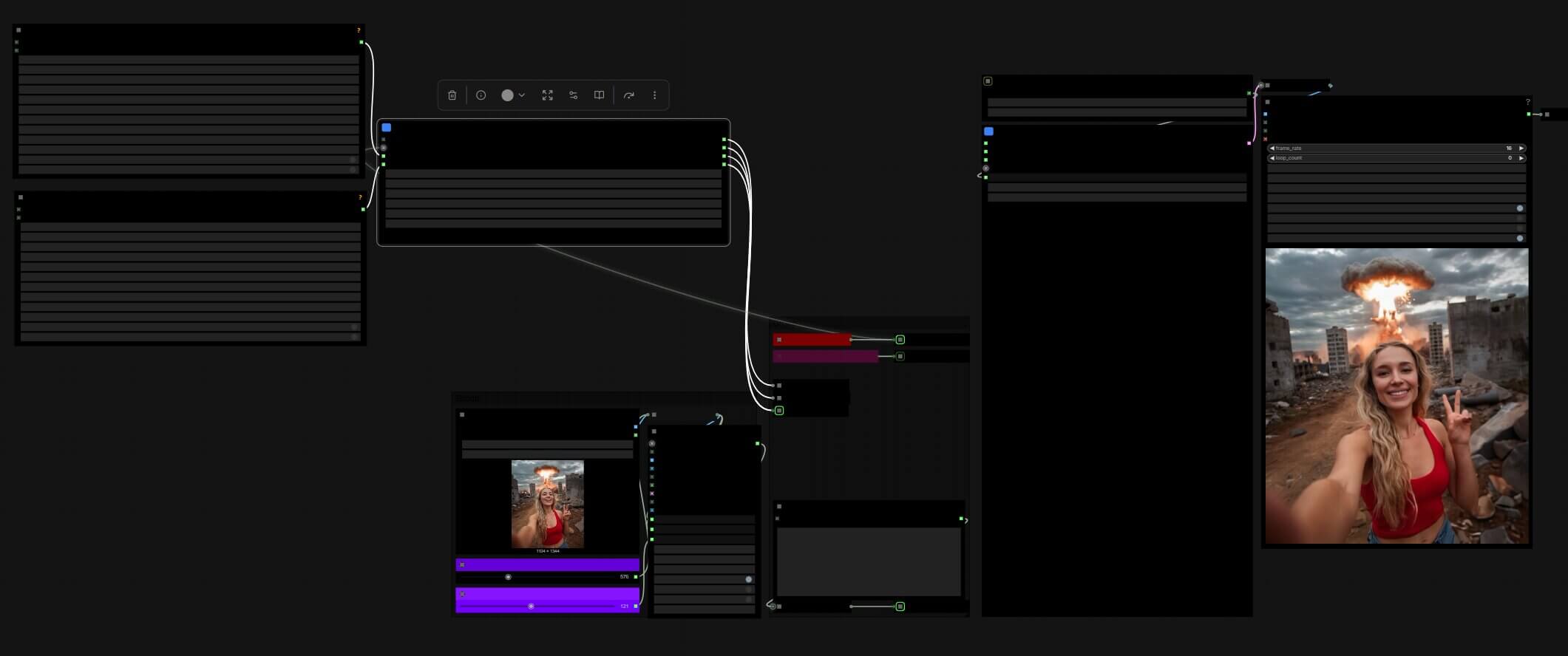Wan 2.2 image-to-video Lightning workflow loaded on the ComfyUI canvas