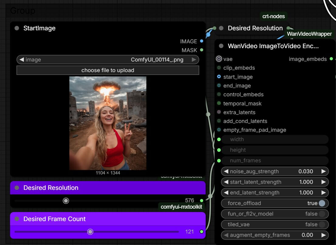 WanVideoSampler and WanVideoSigmaToStep nodes showing 8 steps, CFG 1.0, and the high-to-low noise handoff point